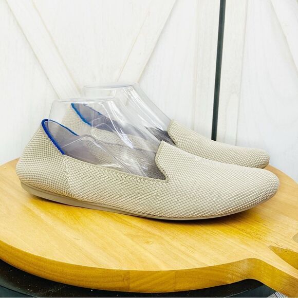 Rothy’s The Loafer Linen Double Stich Slip On Flats Shoe Tan 11 - Picture 2 of 11